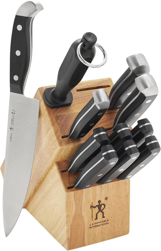Premium Quality 12-Piece Statement Knife Set with Block, Razor-Sharp, German Engineered Informed by over 100 Years of Masterful Knife Making, Lightweight and Strong, Dishwasher Safe