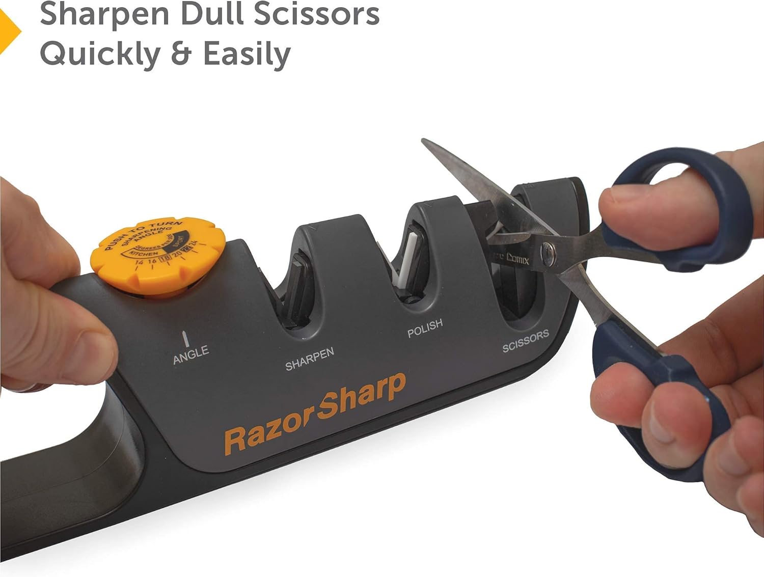 ™ Knife Sharpener with Adjustable Angle Guide — Diamond-Coated Ceramic Sharpening Stones for All Knives Including Precision Kitchen, Professional, Chef'S Knives — Non-Slip Rubber Edge Grip