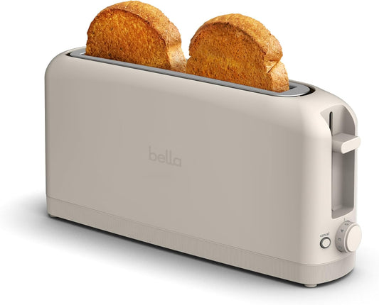 2 Slice Slim Toaster, Fits-Anywhere™ Kitchenware, 6 Setting Shade Control with Reheat & Cancel Buttons, Removable Crumb Tray, 10” Long Slot, anti Jam & Auto Shutoff, 900 Watt, Oatmilk
