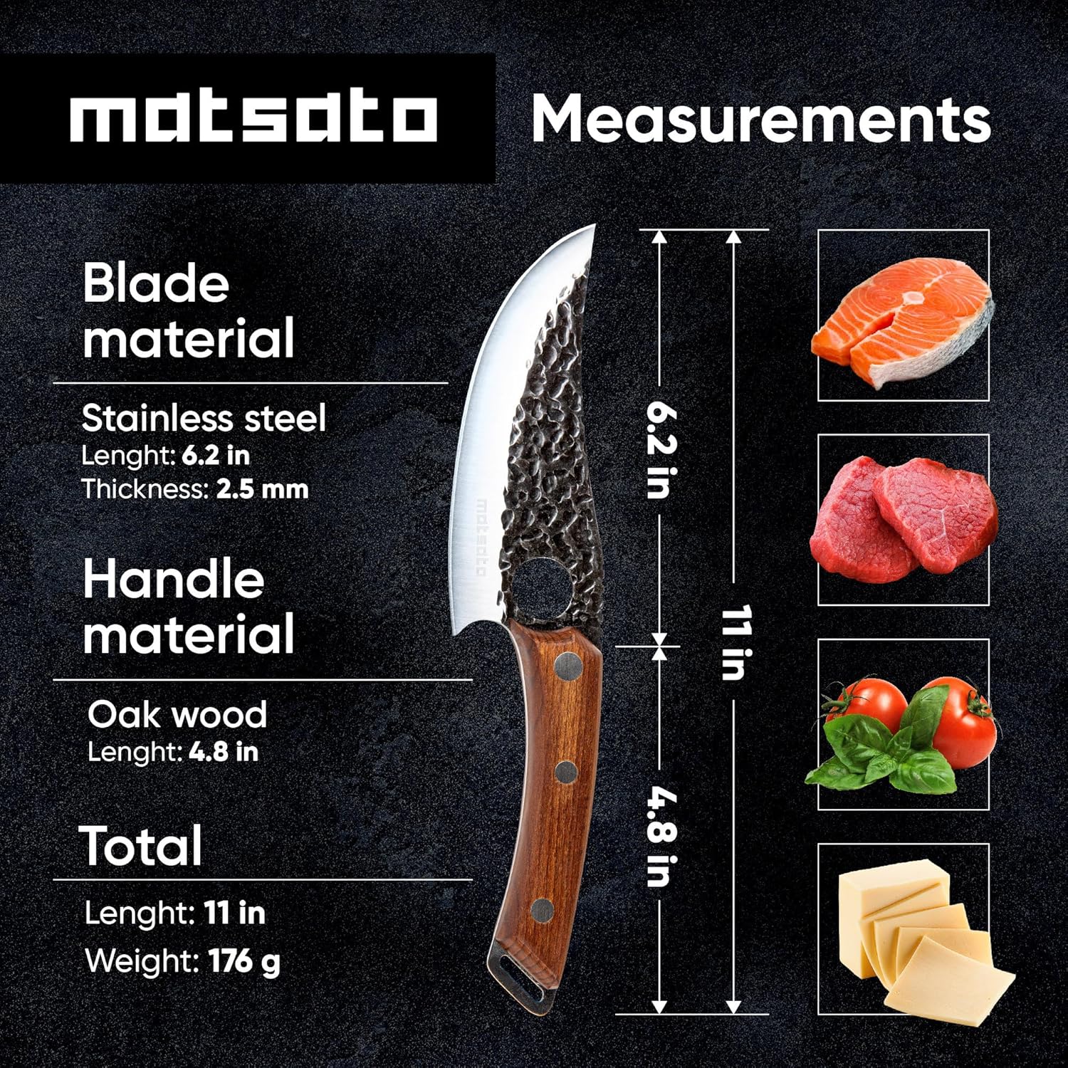 Chef Knife - Perfect Kitchen Knive. Japanese Knife for Cooking, Chopping. Japanese Style Knive for Home, Camping, BBQ. for Balance & Control